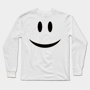 HAPPY FACE - CARTOON - MINIMALIST - EMOJI Long Sleeve T-Shirt